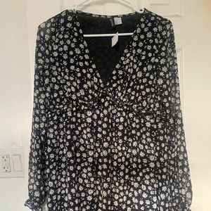 H&M Flower Long Sleeve Dress